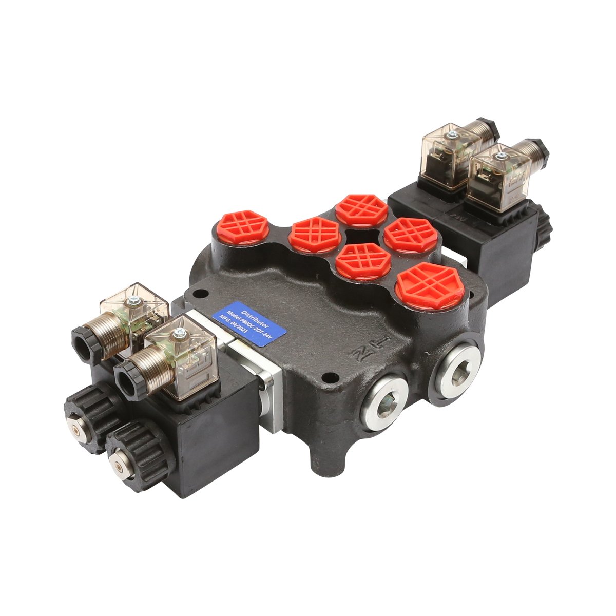Distribuitor hidraulic P80 electromagnetic cu 2 cai, 24V Breckner Germany